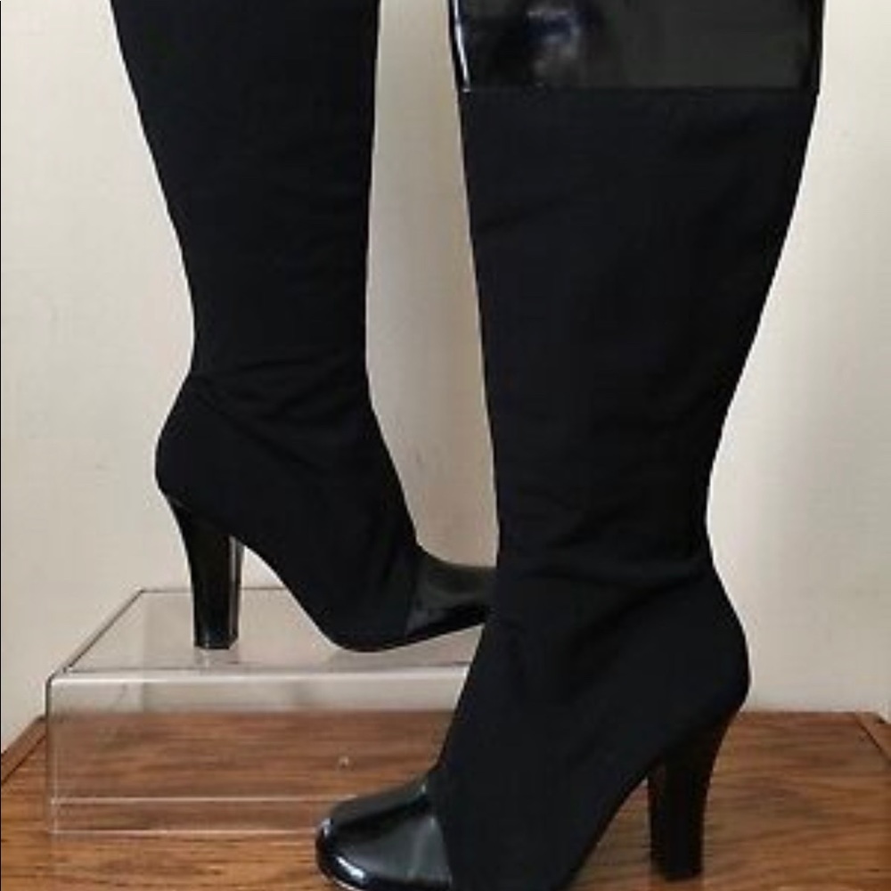 Tahari Kat Black Knee High Boots